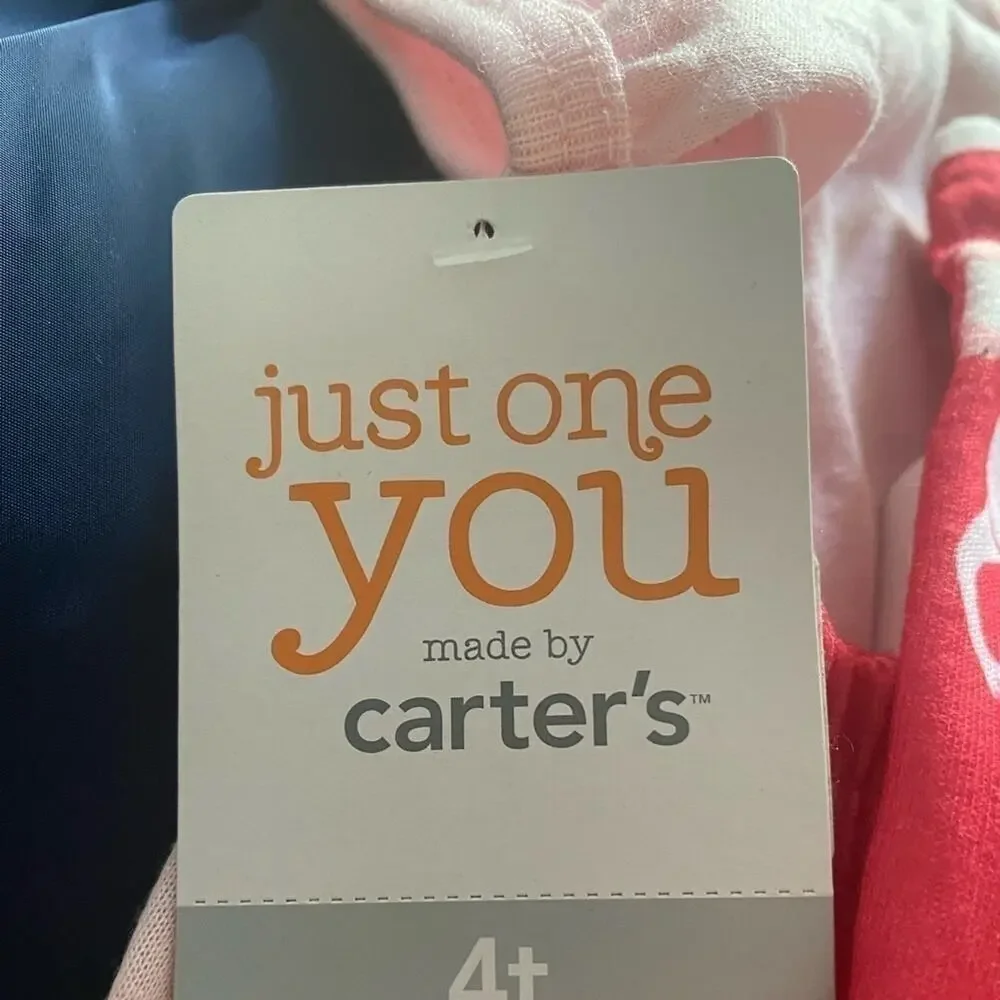CARTERS GIRLS JAMMIES SIZE 4T NWT